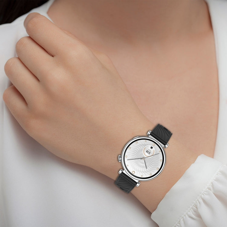 For Huawei Watch GT 5 Pro 46mm Line Texture Quick Release Silicone Watch Band(White) by bashfashion