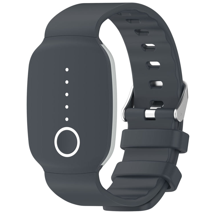 For EmeTerm Fashion Solid Color Silver Buckle Silicone Watch Band(Grey) by bashfashion