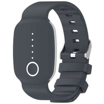 For EmeTerm Fashion Solid Color Silver Buckle Silicone Watch Band(Grey) by bashfashion