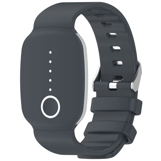 For EmeTerm Fashion Solid Color Silver Buckle Silicone Watch Band(Grey) by bashfashion