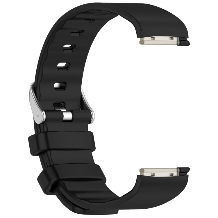 For EmeTerm Fashion Solid Color Silver Buckle Silicone Watch Band(Black) by bashfashion