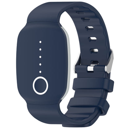 For EmeTerm Fashion Solid Color Silver Buckle Silicone Watch Band(Midnight Blue) by bashfashion