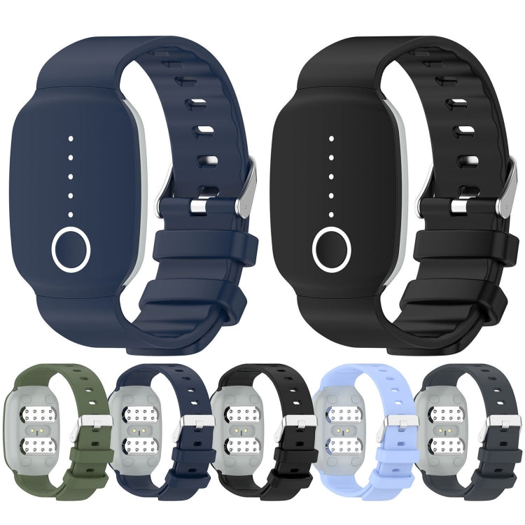 For EmeTerm Fashion Solid Color Silver Buckle Silicone Watch Band(Black) by bashfashion