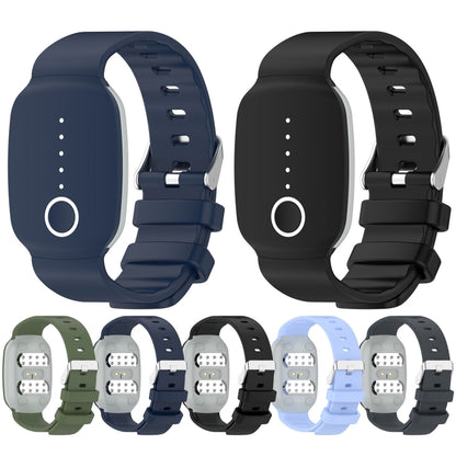 For EmeTerm Fashion Solid Color Silver Buckle Silicone Watch Band(Grey) by bashfashion