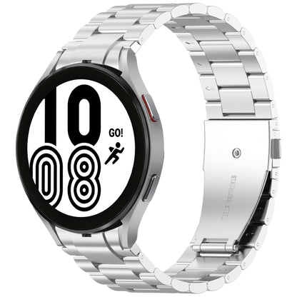 For Samsung Galaxy Watch 4 40 / 44mm Three Beads Button Quick Release Metal Watch Band(Silver) by bashfashion