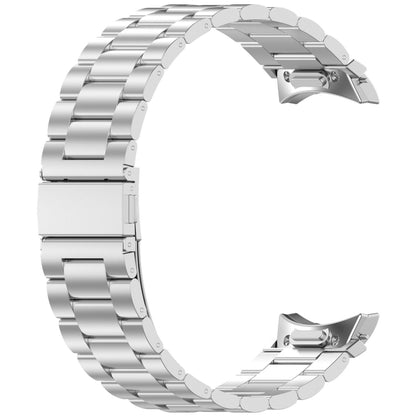 For Samsung Galaxy Watch 4 40 / 44mm Three Beads Button Quick Release Metal Watch Band(Silver) by bashfashion