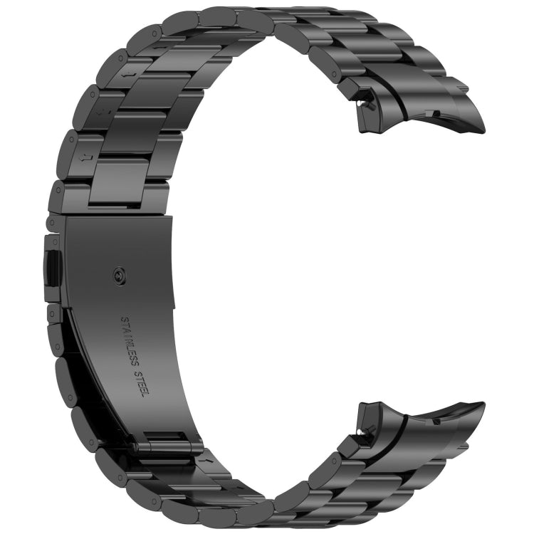 For Samsung Galaxy Watch4 Classic 42 / 46mm Three Beads Button Quick Release Metal Watch Band(Black) by bashfashion