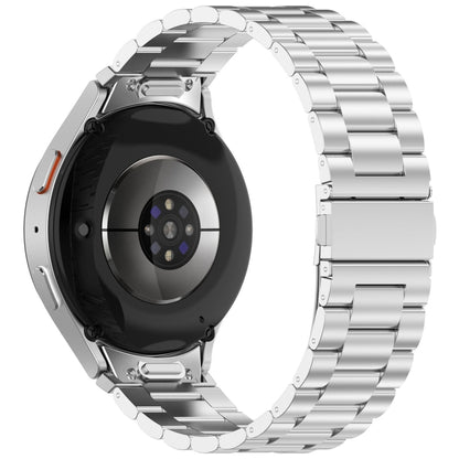 For Samsung Galaxy Watch4 Classic 42 / 46mm Three Beads Button Quick Release Metal Watch Band(Silver) by bashfashion