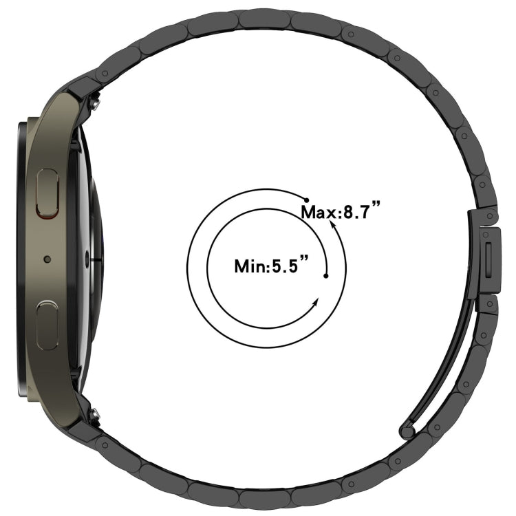 For Samsung Galaxy Watch 5 40 / 44mm Three Beads Button Quick Release Metal Watch Band(Rose Gold) by bashfashion