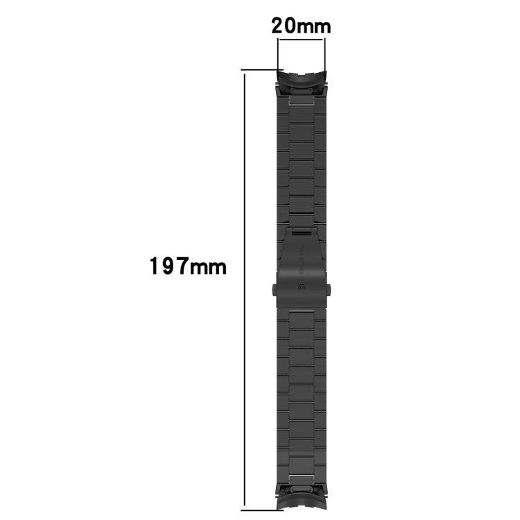 For Samsung Galaxy Watch4 Classic 42 / 46mm Three Beads Button Quick Release Metal Watch Band(Rose Gold) by bashfashion
