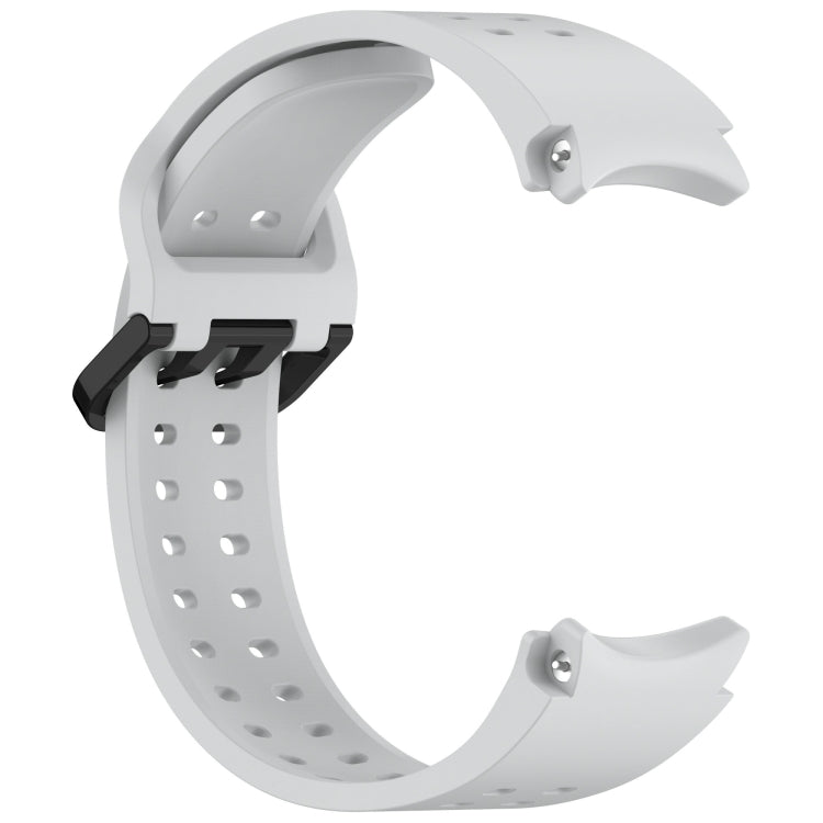 For Samsung Galaxy Watch FE 40mm Diplopore Button Quick Release Silicone Watch Band(Gray) by bashfashion