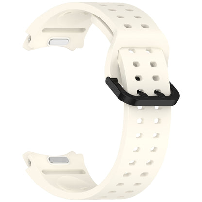 For Samsung Galaxy Watch FE 40mm Diplopore Button Quick Release Silicone Watch Band(Star White) by bashfashion