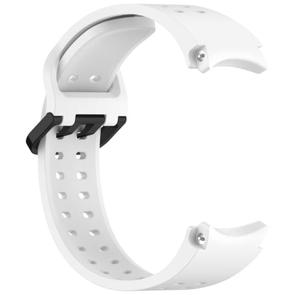 For Samsung Galaxy Watch 7 40 / 44mm Diplopore Button Quick Release Silicone Watch Band(White) by bashfashion