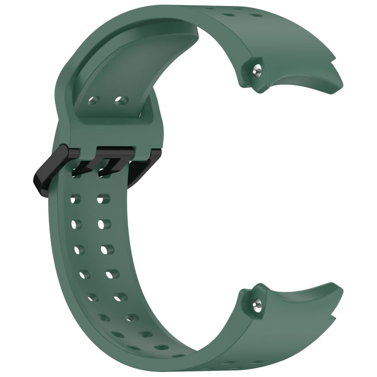 For Samsung Galaxy Watch 6 Classic 43 / 47mm Diplopore Button Quick Release Silicone Watch Band(Dark Green) by bashfashion