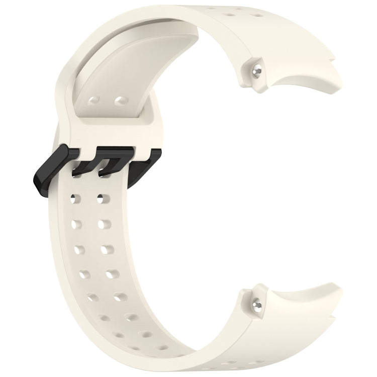 For Samsung Galaxy Watch 6 40 / 44mm Diplopore Button Quick Release Silicone Watch Band(Star White) by bashfashion