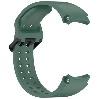 For Samsung Galaxy Watch 5 40 / 44mm Diplopore Button Quick Release Silicone Watch Band(Dark Green) by bashfashion