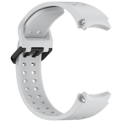 For Samsung Galaxy Watch 4 40 / 44mm Diplopore Button Quick Release Silicone Watch Band(Gray) by bashfashion