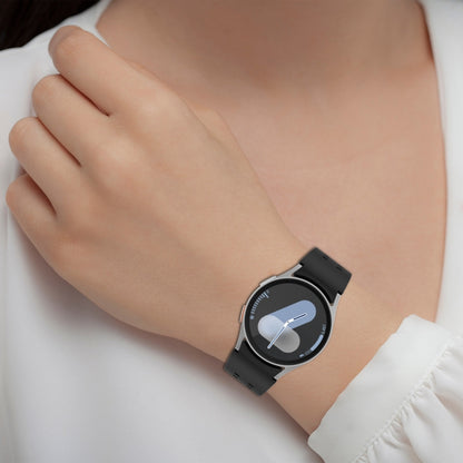 For Samsung Galaxy Watch 6 Classic 43 / 47mm Diplopore Button Quick Release Silicone Watch Band(Black) by bashfashion