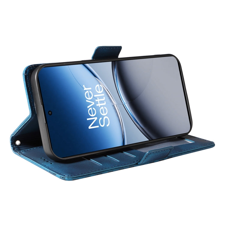 For OnePlus Nord CE4 ENKAY Embossed Rhombus Starry Leather Phone Case with Screen Film(Purple) by ENKAY