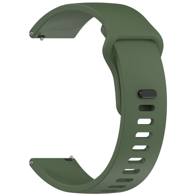 For Redmi Watch 5 Active Youth Version Solid Color Quick Release Silicone Watch Band(Dark Green) by bashfashion