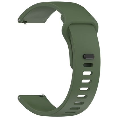 For Redmi Watch 5 Active Youth Version Solid Color Quick Release Silicone Watch Band(Dark Green) by bashfashion
