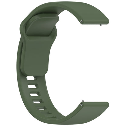 For Redmi Watch 5 Active Youth Version Solid Color Quick Release Silicone Watch Band(Dark Green) by bashfashion