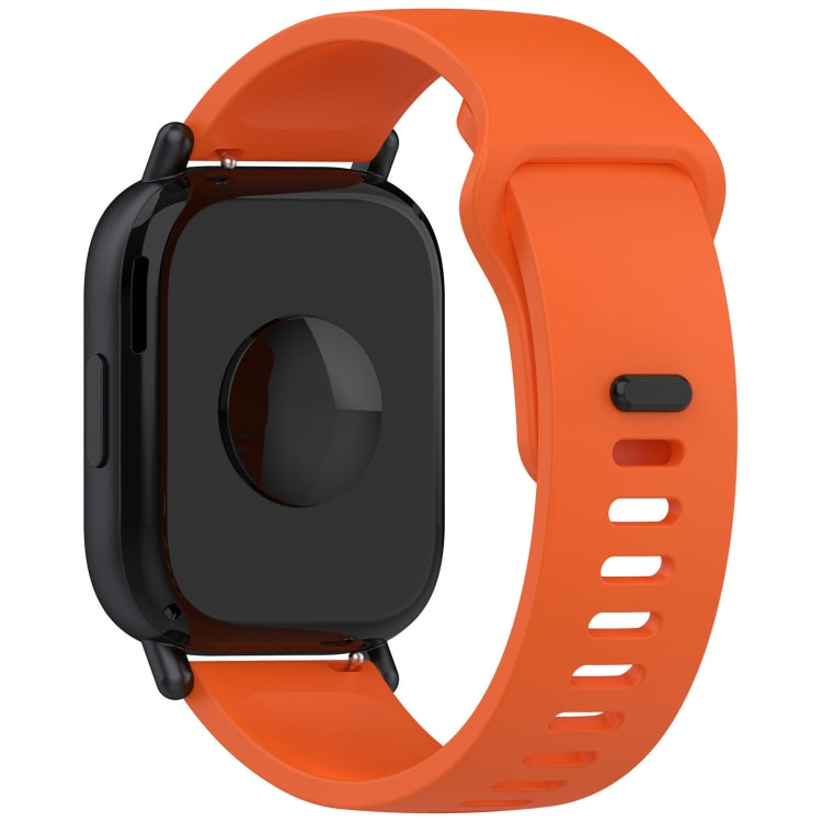 For Redmi Watch 5 Active Youth Version Solid Color Quick Release Silicone Watch Band(Orange) by bashfashion