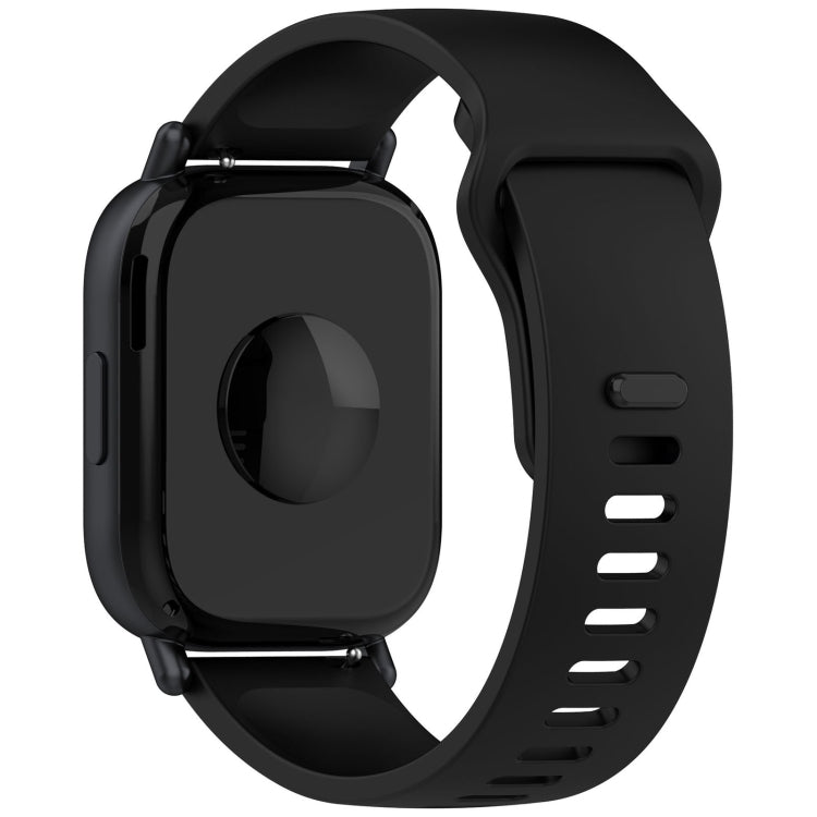 For Redmi Watch 5 Lite Youth Version Solid Color Quick Release Silicone Watch Band(Black) by bashfashion