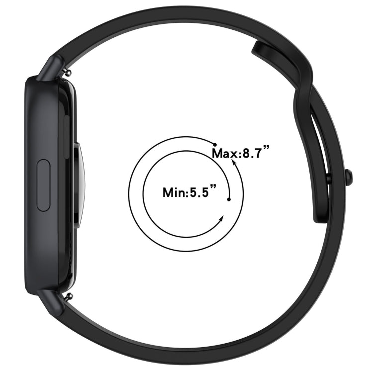 For Redmi Watch 5 Active Youth Version Solid Color Quick Release Silicone Watch Band(Dark Green) by bashfashion