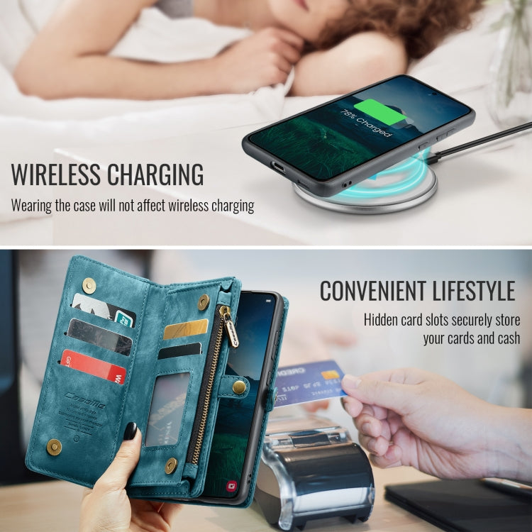 For Samsung Galaxy S24 FE 5G CaseMe 008 Detachable Multifunctional Leather Phone Case(Blue) by CaseMe