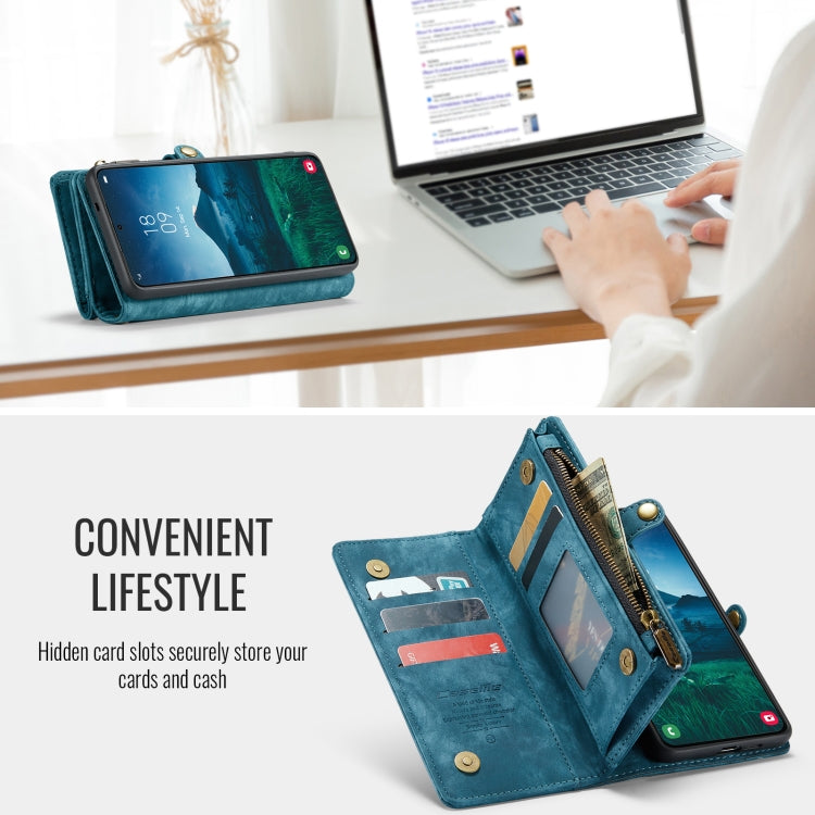 For Samsung Galaxy S24 FE 5G CaseMe 008 Detachable Multifunctional Leather Phone Case(Blue) by CaseMe