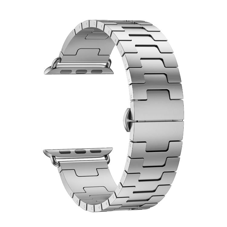 For Apple Watch 46mm / 49mm / 45mm / 44mm Titanium Alloy Metal Watch Band(Titanium Color) by bashfashion