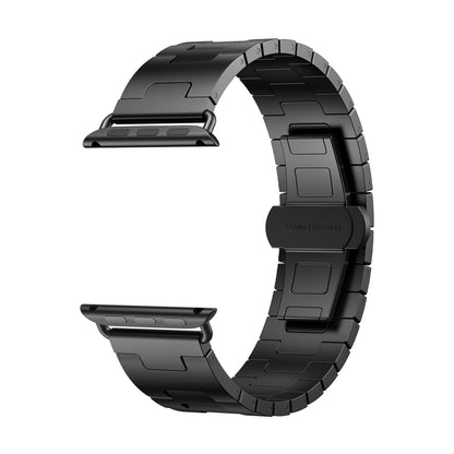 For Apple Watch 46mm / 49mm / 45mm / 44mm Titanium Alloy Metal Watch Band(Black) by bashfashion