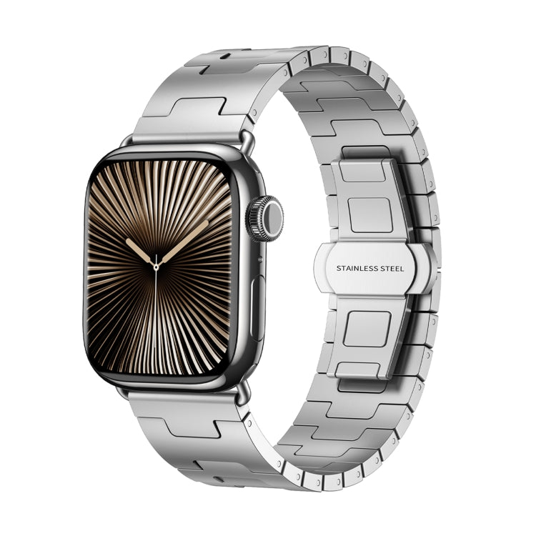 For Apple Watch 46mm / 49mm / 45mm / 44mm Titanium Alloy Metal Watch Band(Silver) by bashfashion