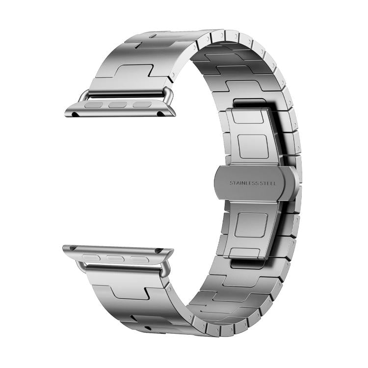 For Apple Watch 42mm / 41mm / 40mm / 38mm Titanium Alloy Metal Watch Band(Titanium Color) by bashfashion