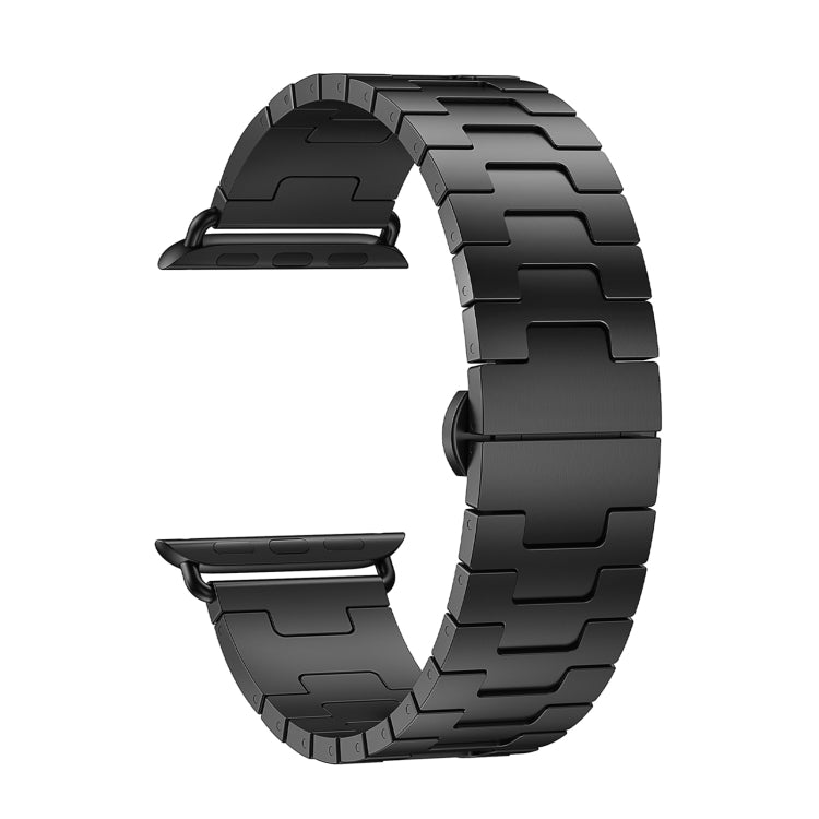 For Apple Watch 42mm / 41mm / 40mm / 38mm Titanium Alloy Metal Watch Band(Black) by bashfashion