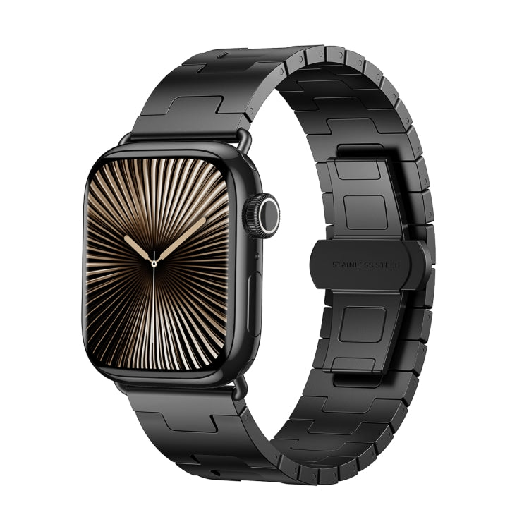 For Apple Watch 42mm / 41mm / 40mm / 38mm Titanium Alloy Metal Watch Band(Black) by bashfashion
