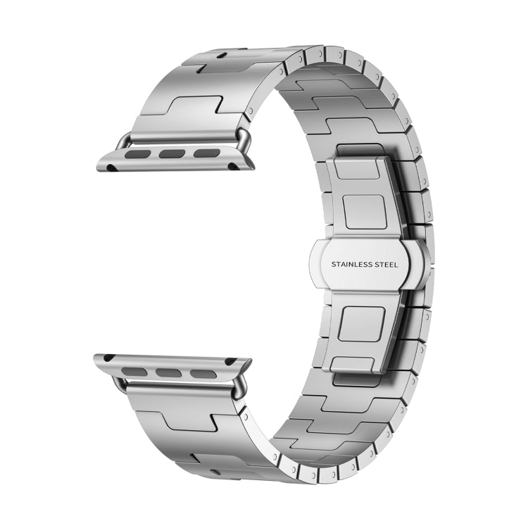 For Apple Watch 42mm / 41mm / 40mm / 38mm Titanium Alloy Metal Watch Band(Silver) by bashfashion