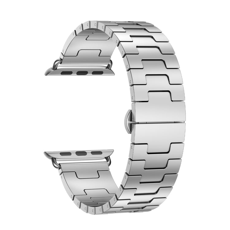 For Apple Watch 42mm / 41mm / 40mm / 38mm Titanium Alloy Metal Watch Band(Silver) by bashfashion