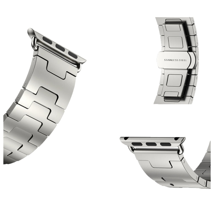 For Apple Watch 42mm / 41mm / 40mm / 38mm Titanium Alloy Metal Watch Band(Black) by bashfashion
