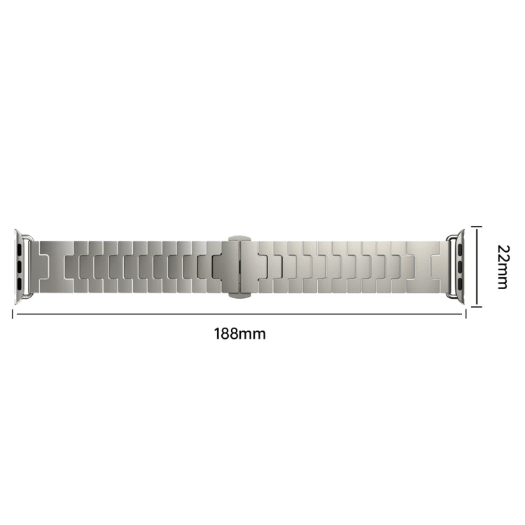 For Apple Watch 42mm / 41mm / 40mm / 38mm Titanium Alloy Metal Watch Band(Black) by bashfashion