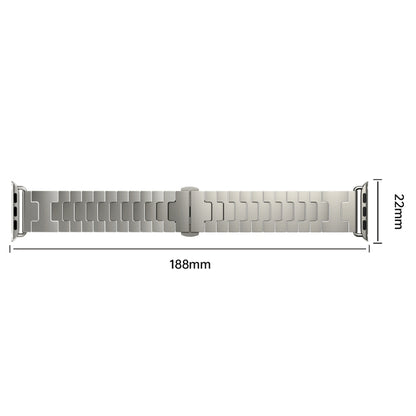For Apple Watch 42mm / 41mm / 40mm / 38mm Titanium Alloy Metal Watch Band(Black) by bashfashion