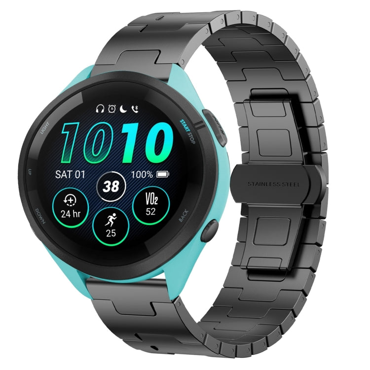 For Garmin Forerunner 265 Music Titanium Alloy 22mm Metal Watch Band(Titanium Color) by bashfashion