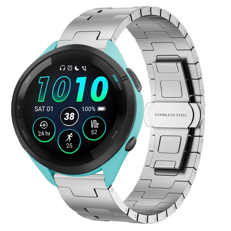 For Garmin Forerunner 265 Music Titanium Alloy 22mm Metal Watch Band(Silver) by bashfashion