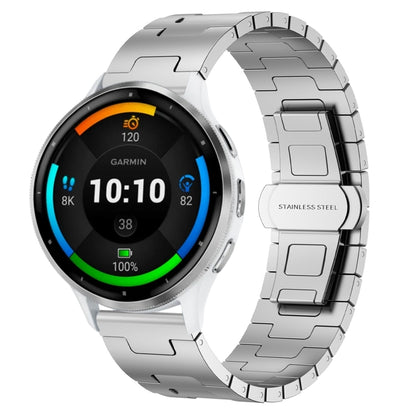For Garmin Venu 3 Titanium Alloy 22mm Metal Watch Band(Silver) by bashfashion