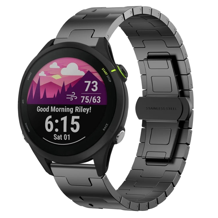 For Garmin Forerunner 255 Titanium Alloy 22mm Metal Watch Band(Titanium Color) by bashfashion