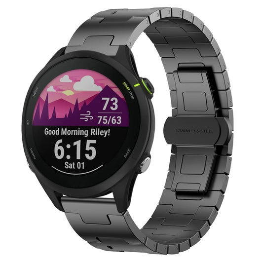 For Garmin Forerunner 255 Titanium Alloy 22mm Metal Watch Band(Titanium Color) by bashfashion