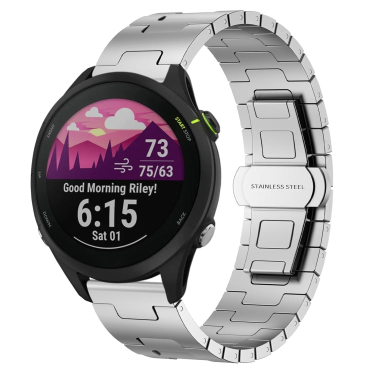 For Garmin Forerunner 255 Titanium Alloy 22mm Metal Watch Band(Silver) by bashfashion