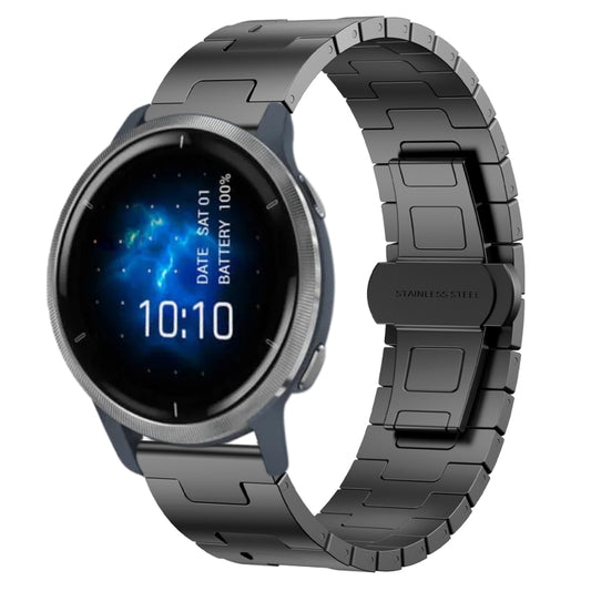 For Garmin Venu 2 Titanium Alloy 22mm Metal Watch Band(Titanium Color) by bashfashion