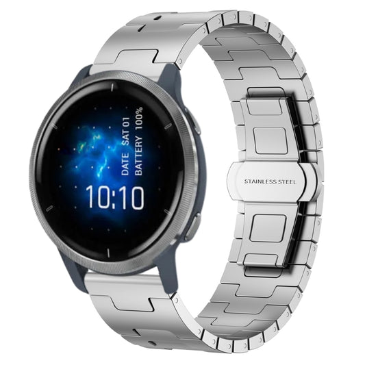 For Garmin Venu 2 Titanium Alloy 22mm Metal Watch Band(Silver) by bashfashion